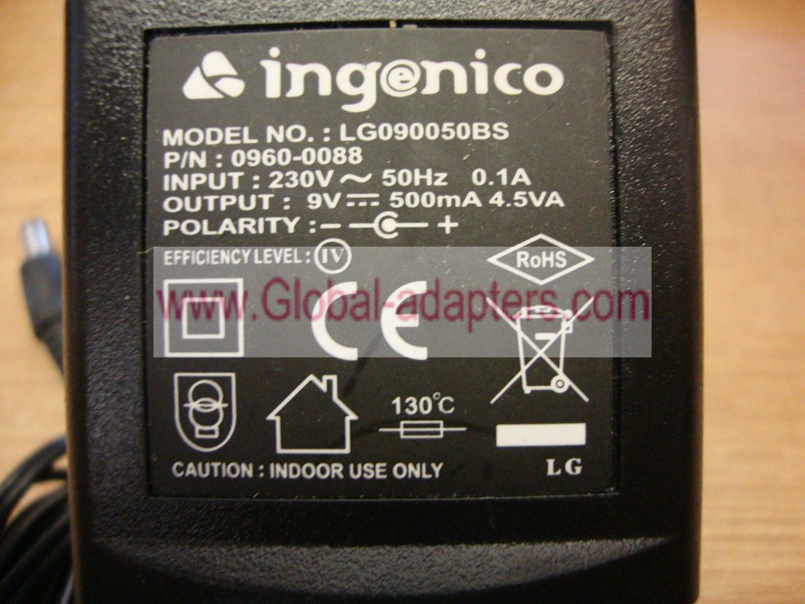 NEW INGENICO LG090050BS 0960-0088 9VDC 500MA POWER ADAPTOR